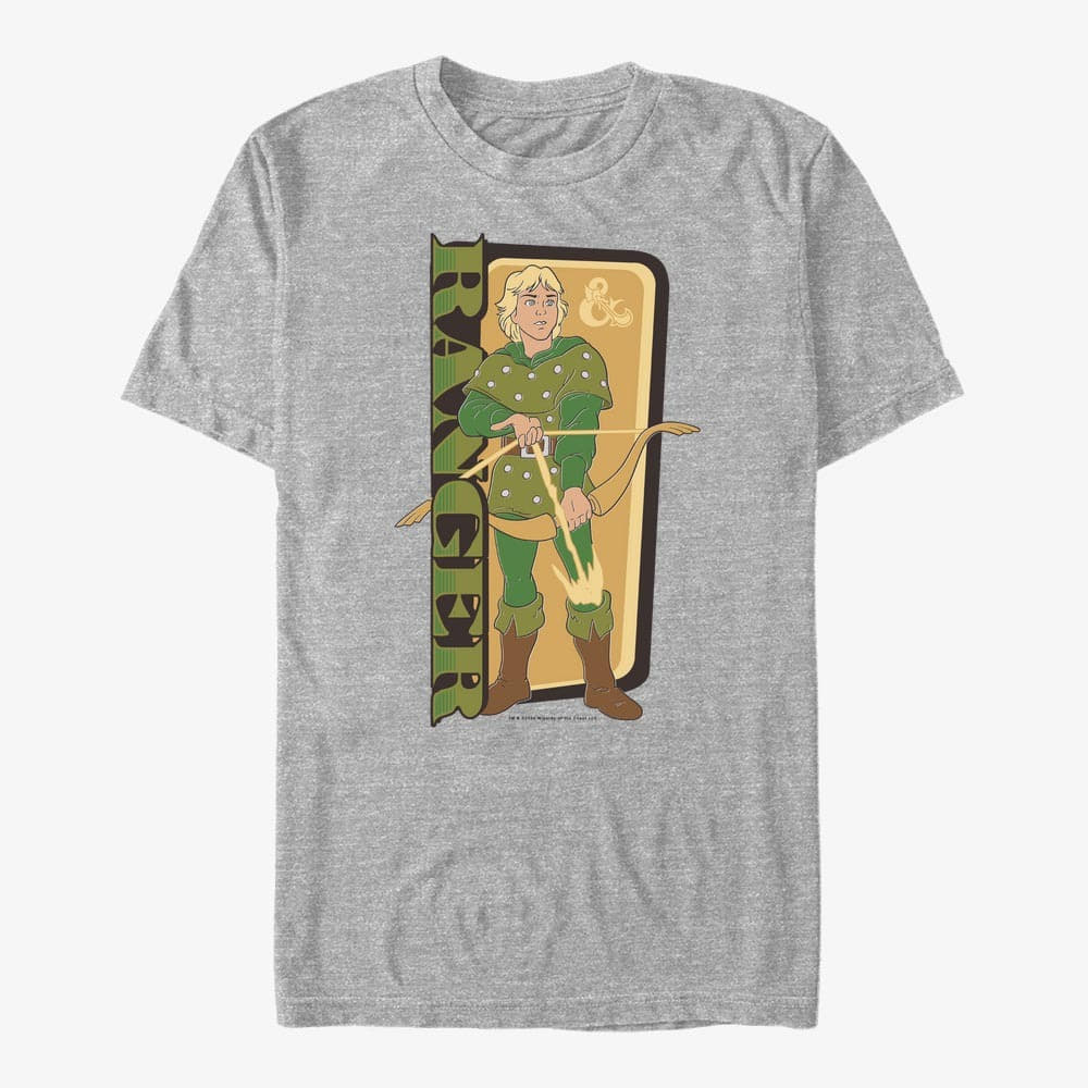 Tričká Merch Dungeons & Dragons - Ranger Green Unisex T-Shirt Heather Grey