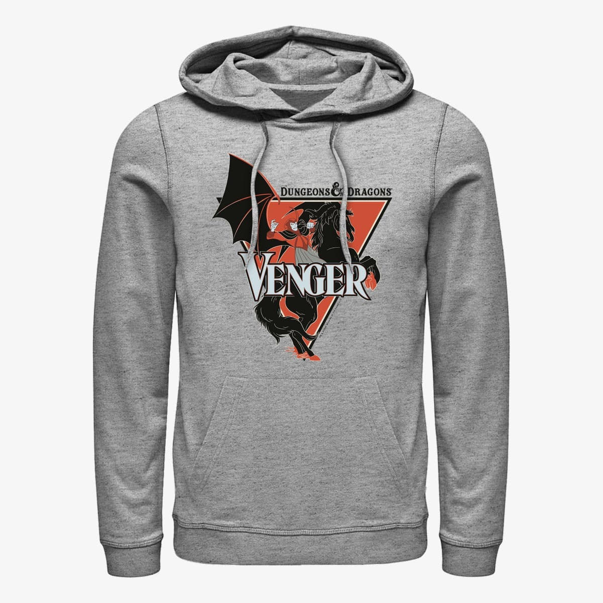 Mikiny Merch Dungeons & Dragons - Venger Horse Unisex Hoodie Heather Grey