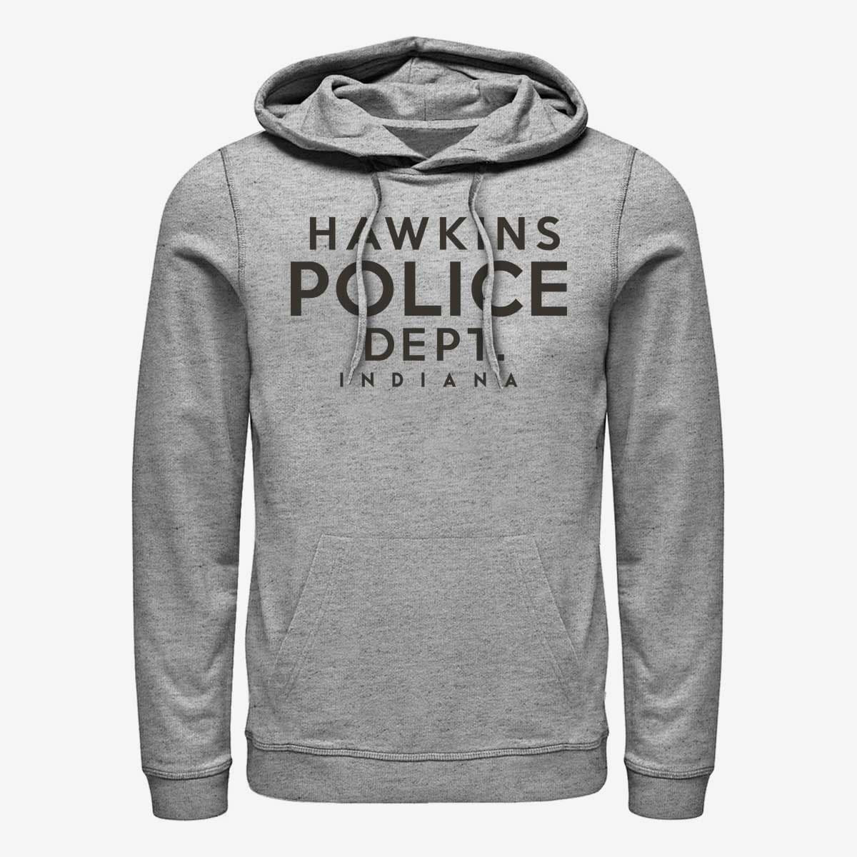 Dukserice Merch Netflix Stranger Things - Hawkins Police Department Unisex Hoodie Heather Grey