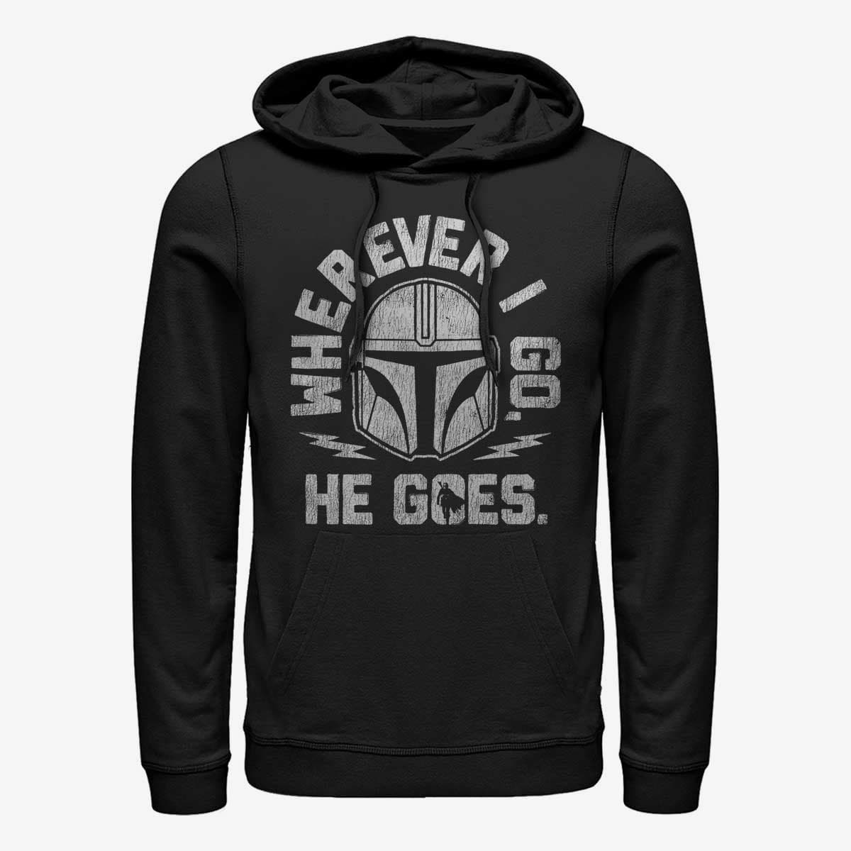 Kapuutsikud ja kampsunid Merch Star Wars: Mandalorian - Goin My Way Unisex Hoodie Black