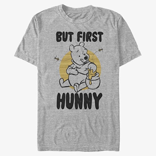 T-shirt Merch Disney Winnie the Pooh - First Hunny Unisex T-Shirt Heather Grey