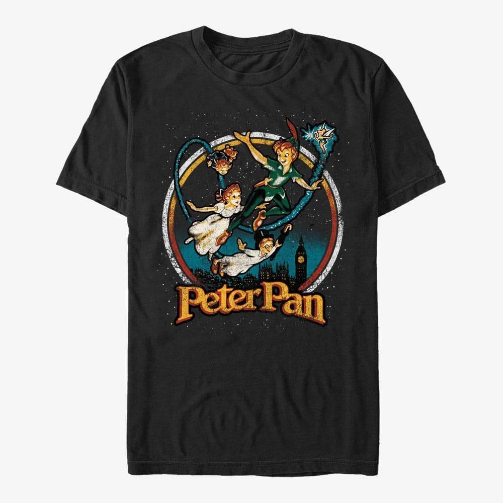 Tričká Merch Disney Peter Pan - London Flyin Unisex T-Shirt Black