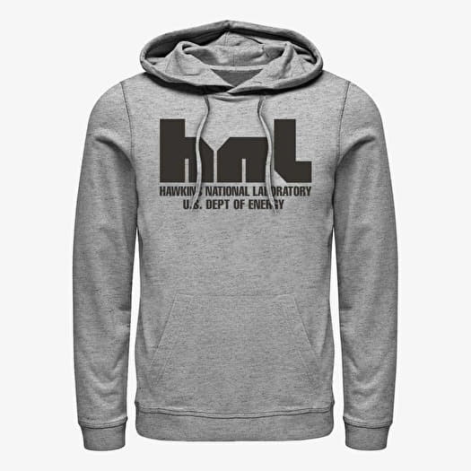Sweatshirt Merch Netflix Stranger Things - Hawkins National Laboratory Unisex Hoodie Heather Grey