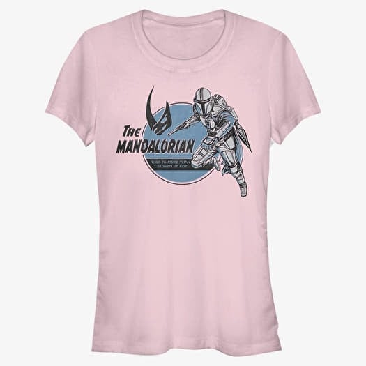 Merch Star Wars: The Mandalorian - Mando Jetpack Women's T-Shirt Light Pink