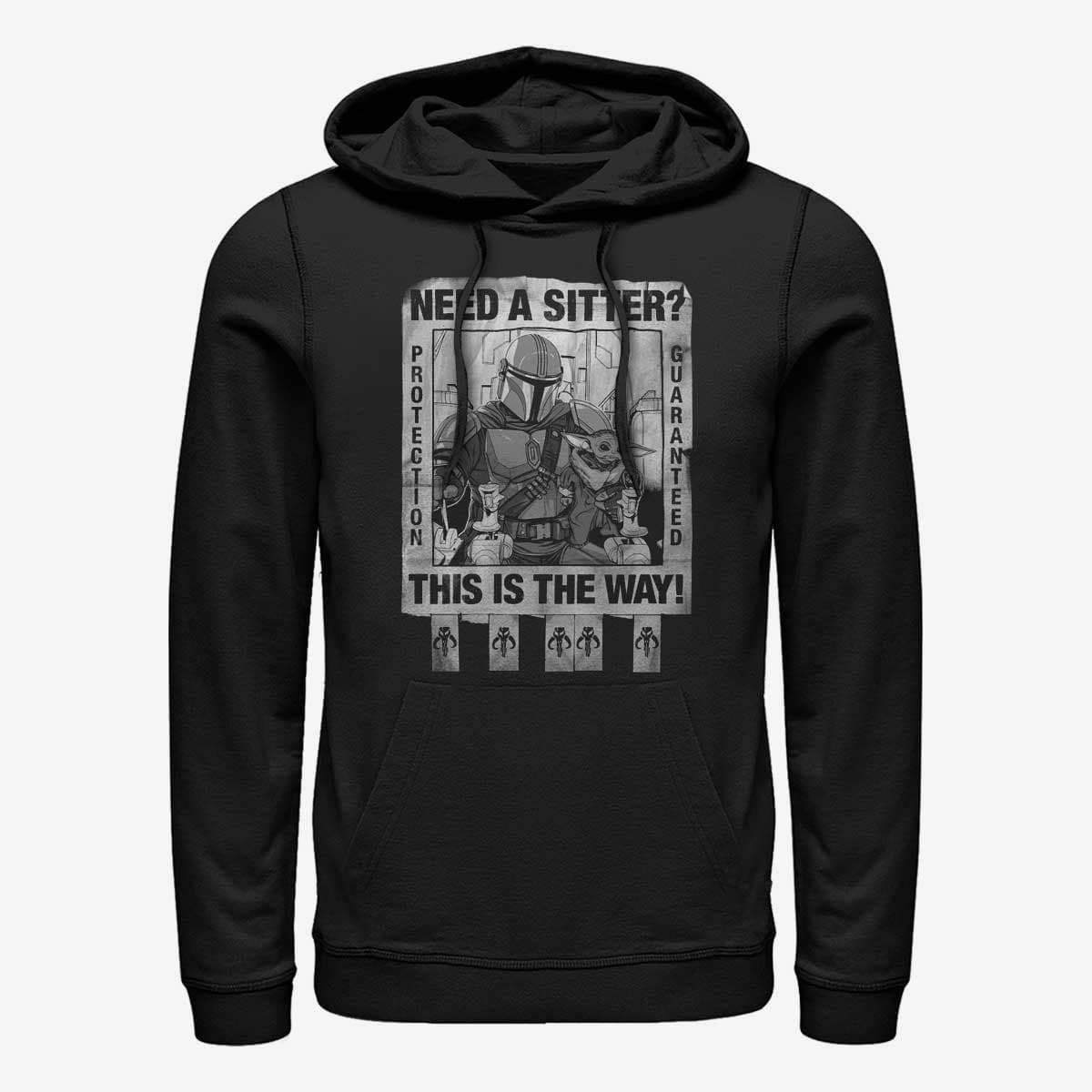 Sweaters Merch Star Wars: The Mandalorian - Protection Guaranteed Unisex Hoodie Black