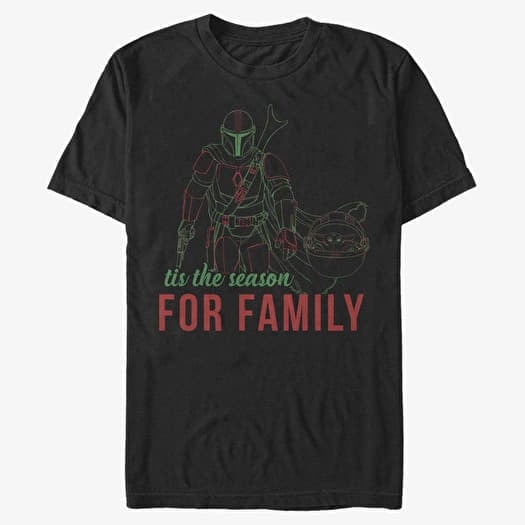 T-shirt Merch Star Wars: The Mandalorian - Family Time Unisex T-Shirt Black