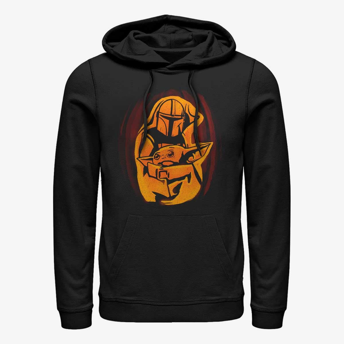 Felpe Merch Star Wars: The Mandalorian - Mando Child Pumpkin Unisex Hoodie Black