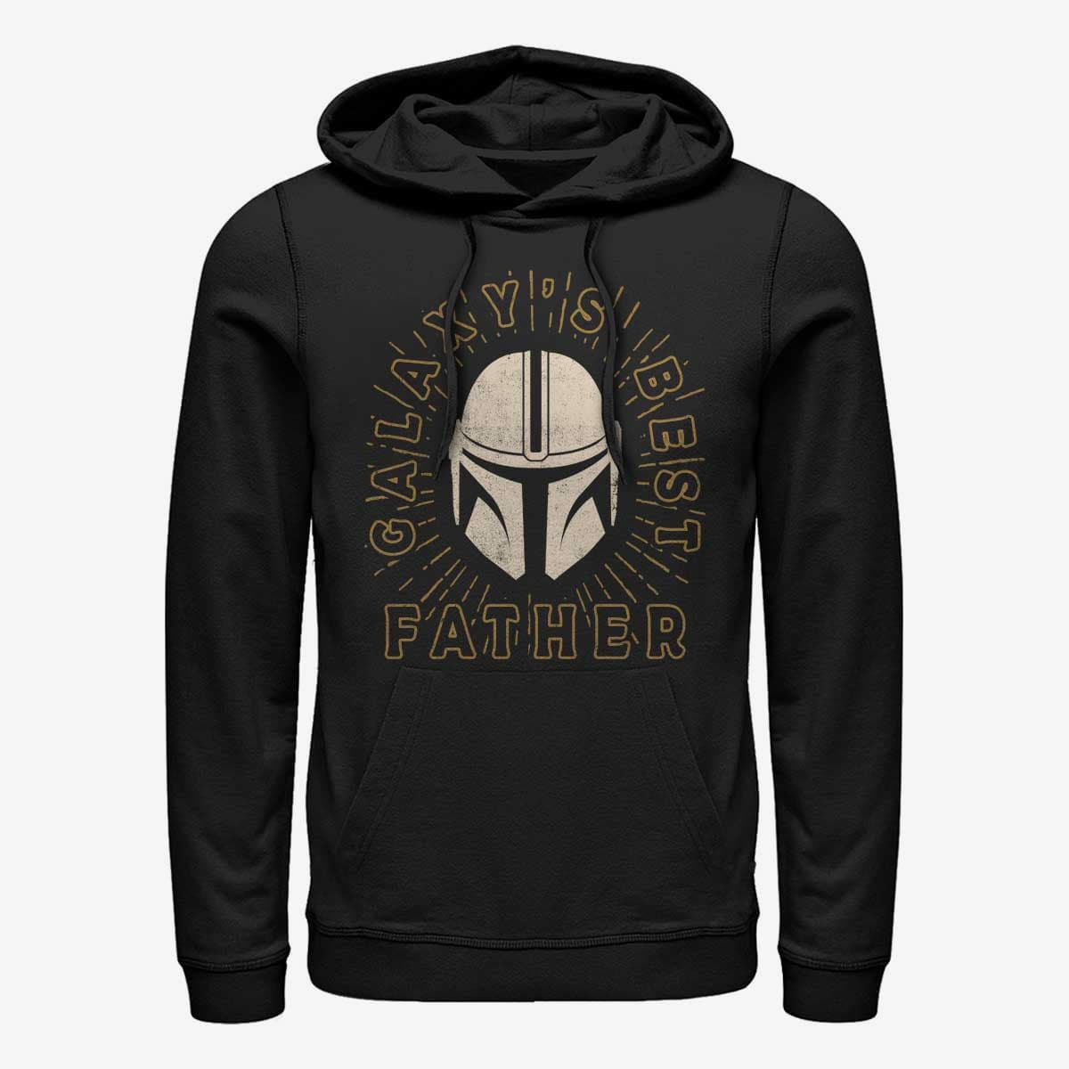 Sweatshirts Merch Star Wars: The Mandalorian - Mando Dad Helmet Unisex Hoodie Black