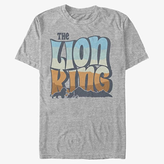 Tričko Merch Disney The Lion King - Groovy Walks Unisex T-Shirt Heather Grey