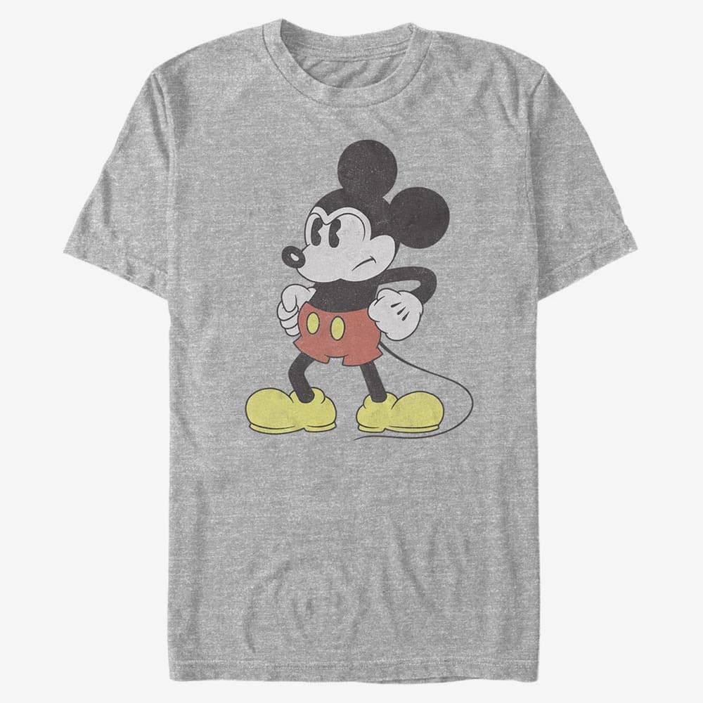 Trička Merch Disney Classic Mickey - Mightiest Mouse Unisex T-Shirt Heather Grey