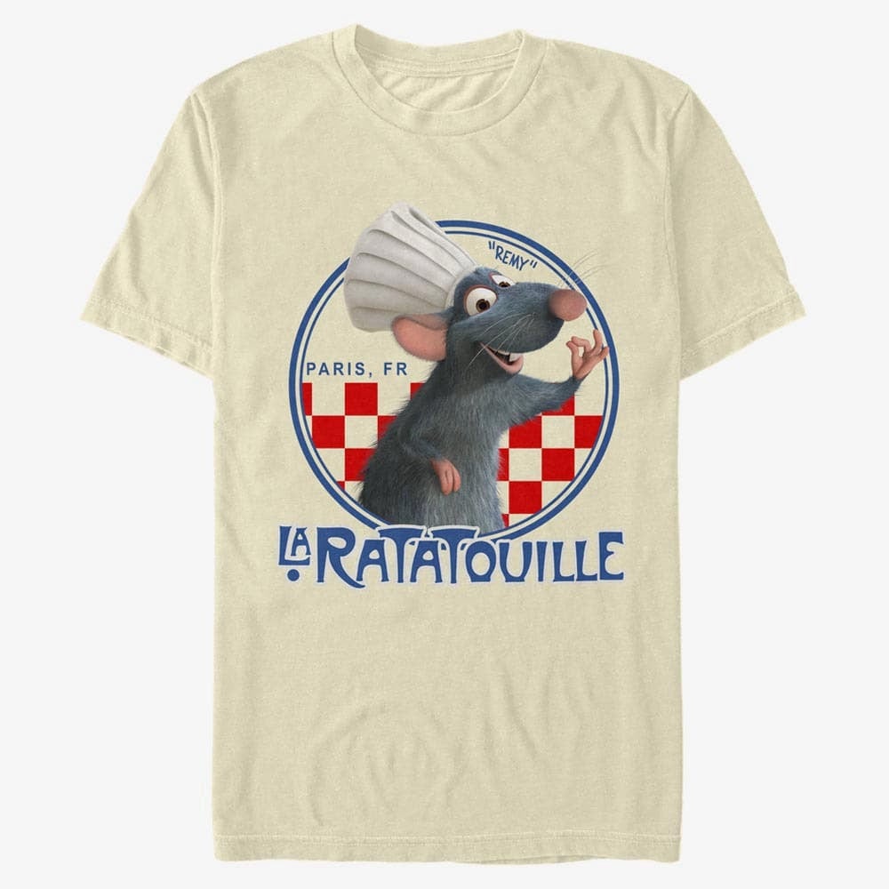 Pólók Merch Pixar Ratatouille - Chef Remy Unisex T-Shirt Natural