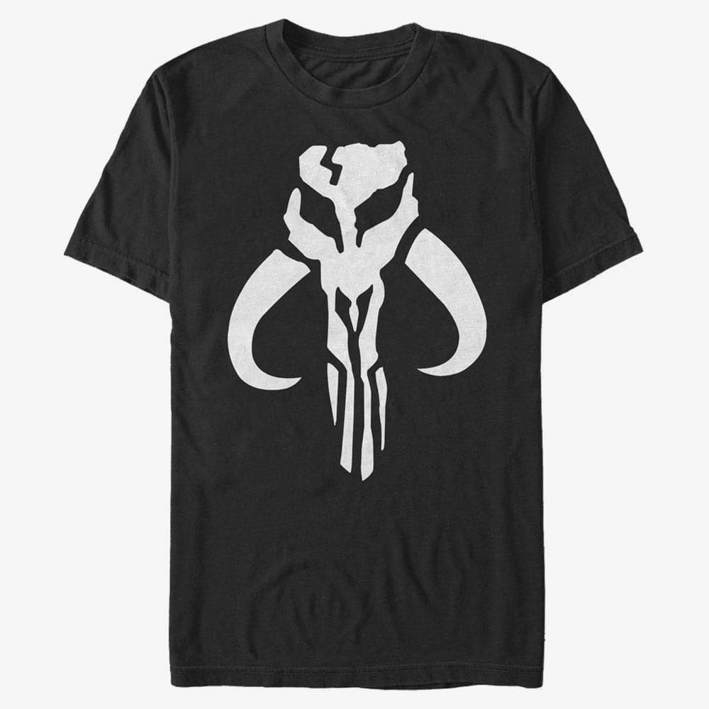 majice kratkih rukava Merch Star Wars: Classic - Mandalorian Logo Unisex T-Shirt Black