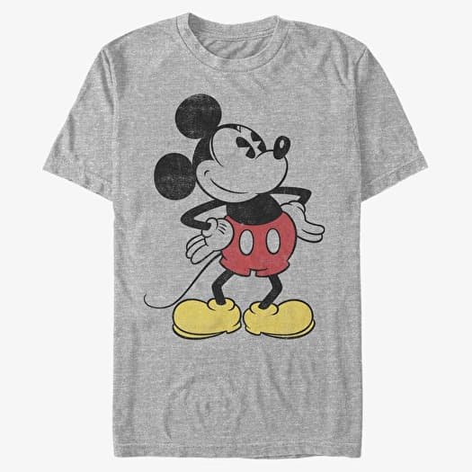 T Shirts Merch Disney Classic Mickey Classic Vintage Mickey Unisex T Shirt Heather Grey Queens