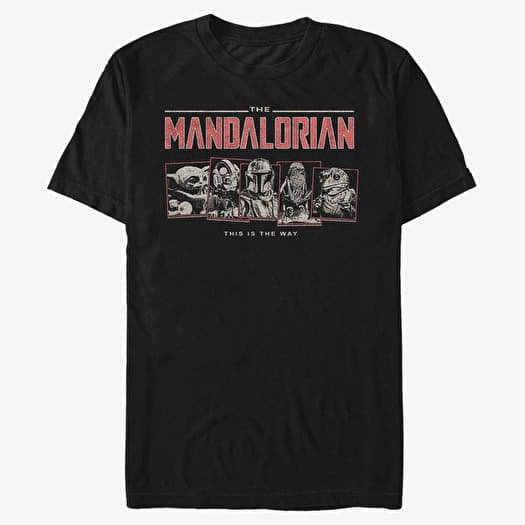 Majica Merch Star Wars: Mandalorian - Five Square Men's T-Shirt Black