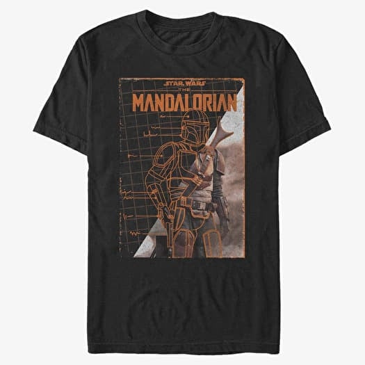 Merch Star Wars: Mandalorian - Gallery Poster Men's T-Shirt Black