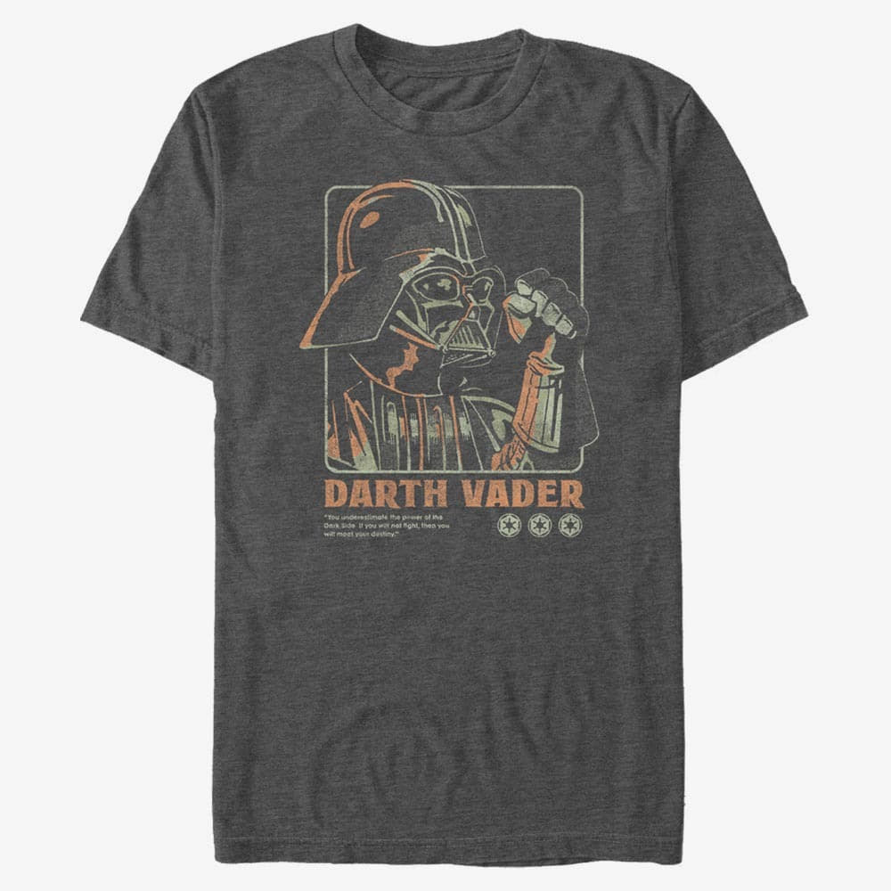 majice kratkih rukava Merch Star Wars: Classic - Vader Choke Men's T-Shirt Dark Heather Grey