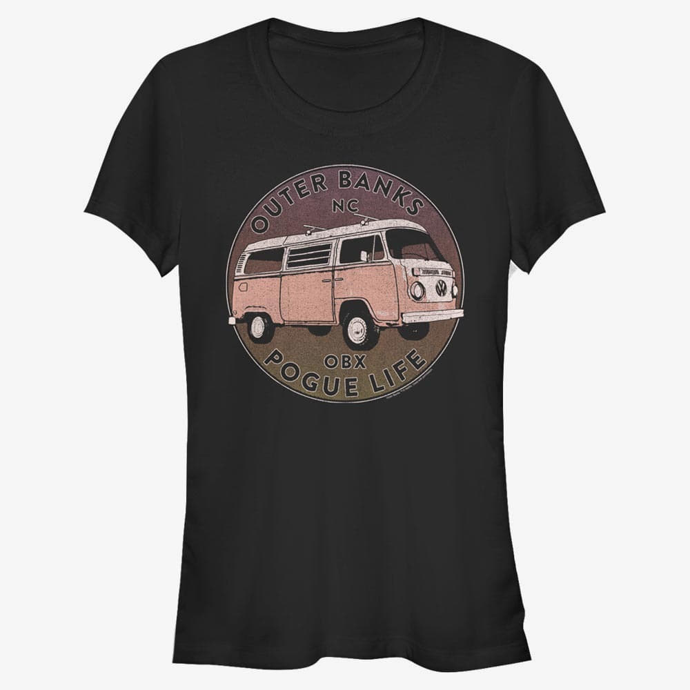 Tričká Merch Netflix Outer Banks - Van Life Women's T-Shirt Black