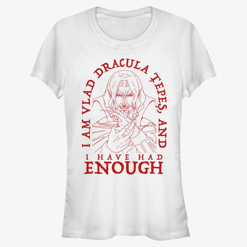 Tričká Merch Netflix Castlevania - Had Enough Women's T-Shirt White