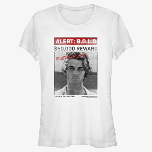 Tričko Merch Netflix Outer Banks - Wanted Poster Women's T-Shirt White
