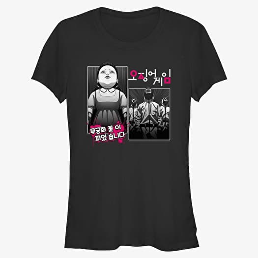T-shirt Merch Netflix Squid Game - Doll Manga Women's T-Shirt Black