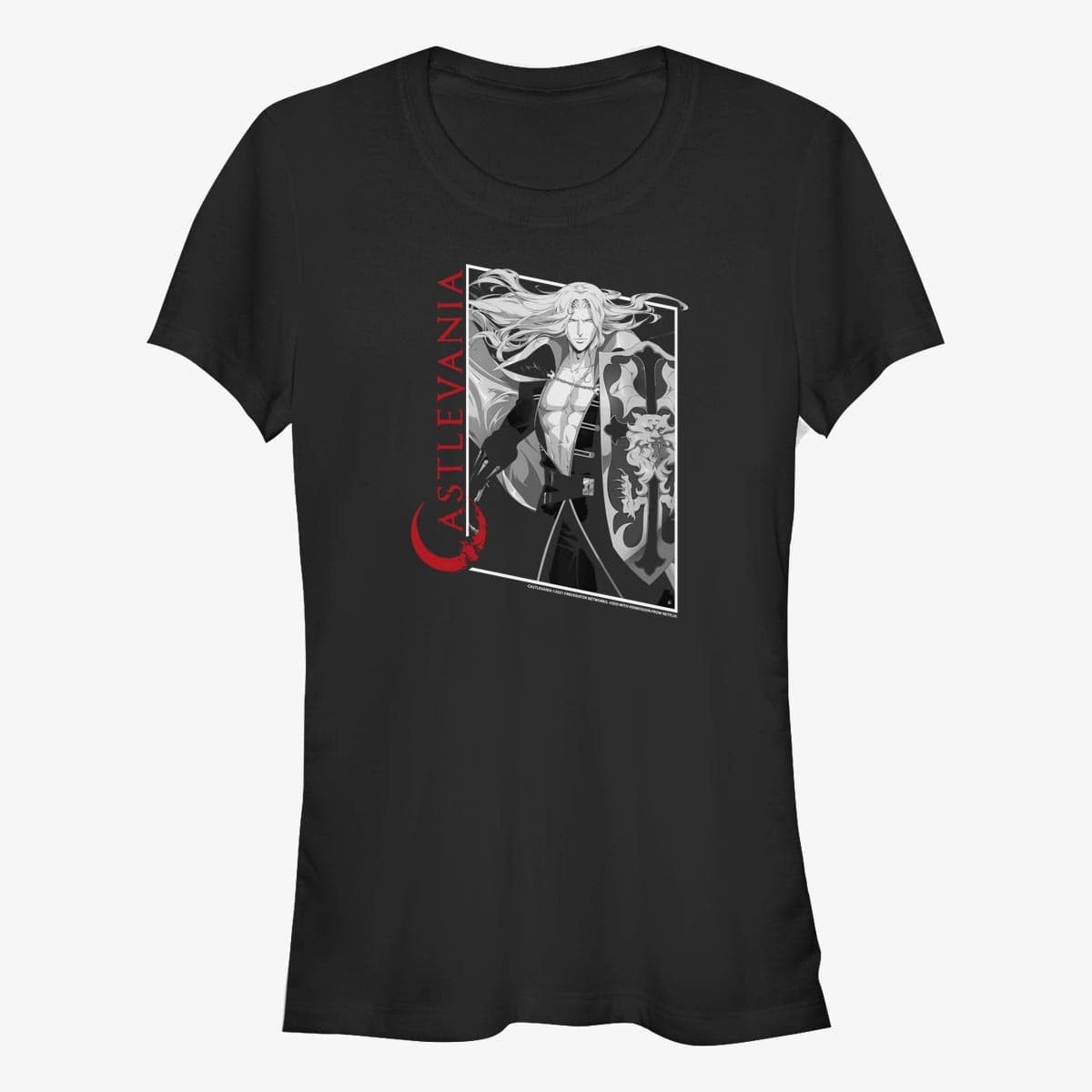 Trička Merch Netflix Castlevania - Alucard Box Up Women's T-Shirt Black