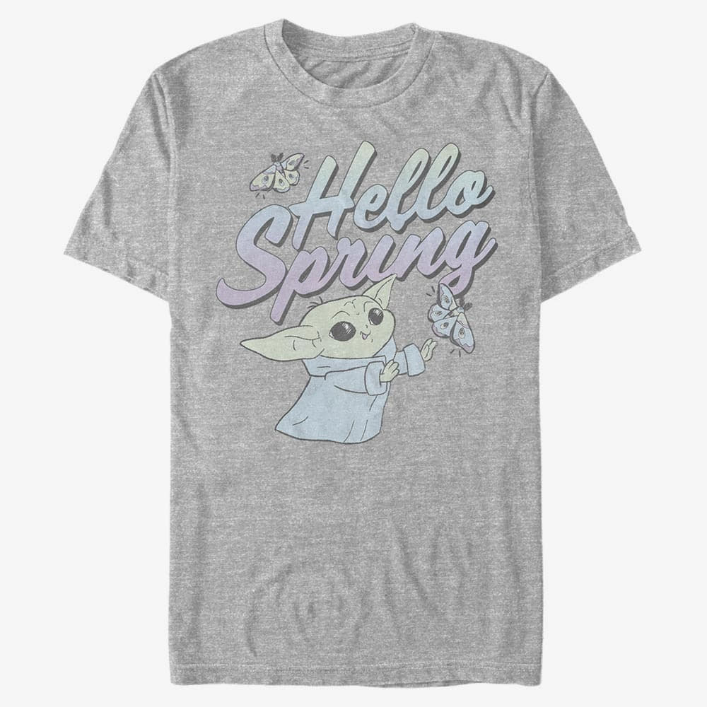 T-Shirts Merch Star Wars: The Mandalorian - Hello Spring Men's T-Shirt Heather Grey