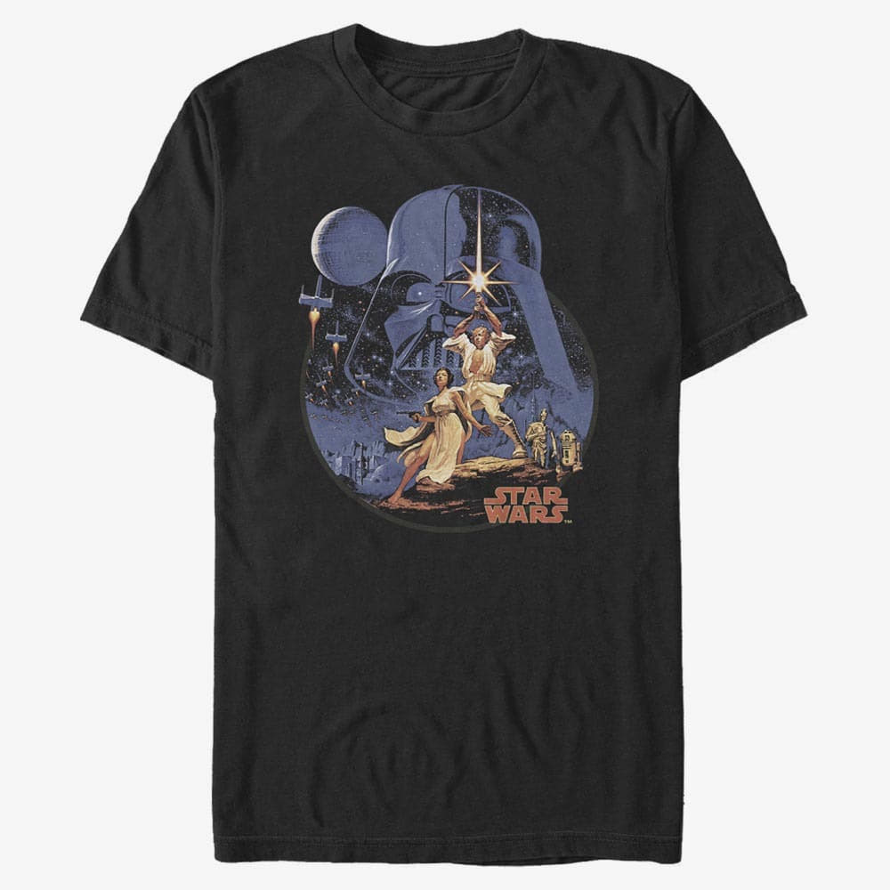 T-Shirts Merch Star Wars: Classic - Stellar Vintage Men's T-Shirt Black