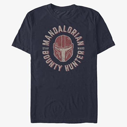 T-shirt Merch Star Wars: Mandalorian - Lone Wolf Men's T-Shirt Navy Blue