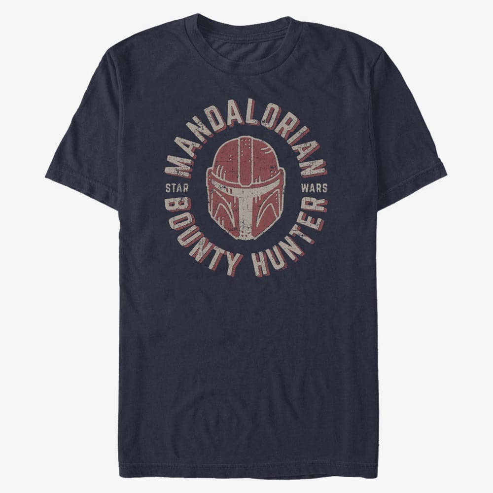 T-Shirts Merch Star Wars: Mandalorian - Lone Wolf Men's T-Shirt Navy Blue
