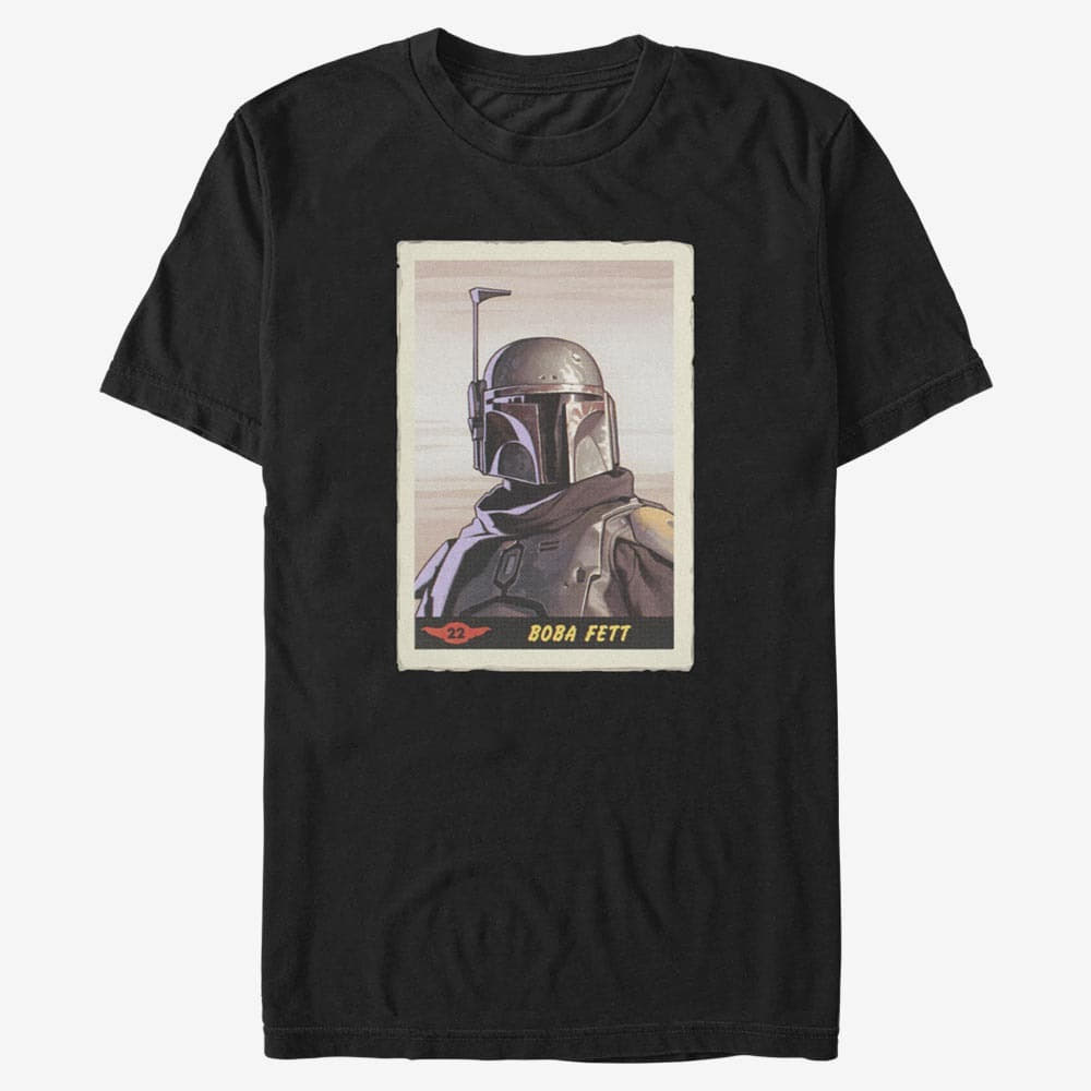 T-Shirts Merch Star Wars: The Mandalorian - Fett Card Men's T-Shirt Black