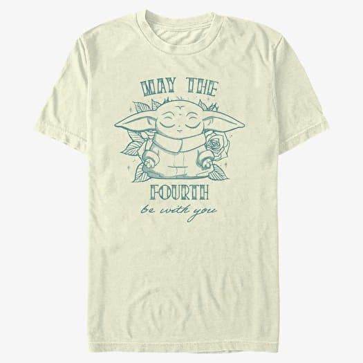 Merch Star Wars: Mandalorian - Fourth Of Grogu Men's T-Shirt Natural