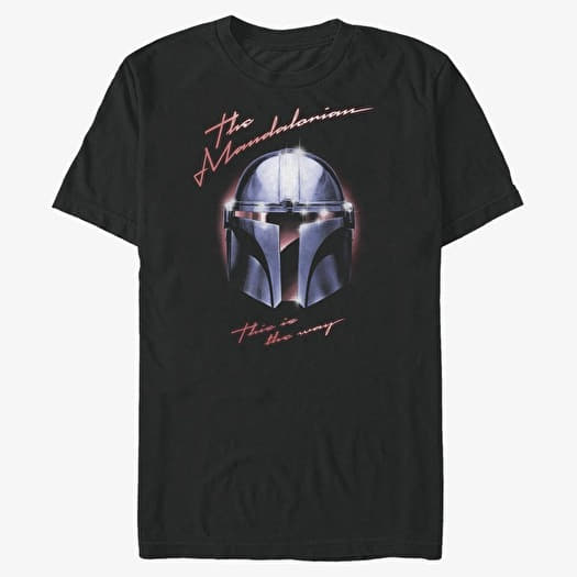 Tricou Merch Star Wars: Mandalorian - Helmet Chrome Men's T-Shirt Black