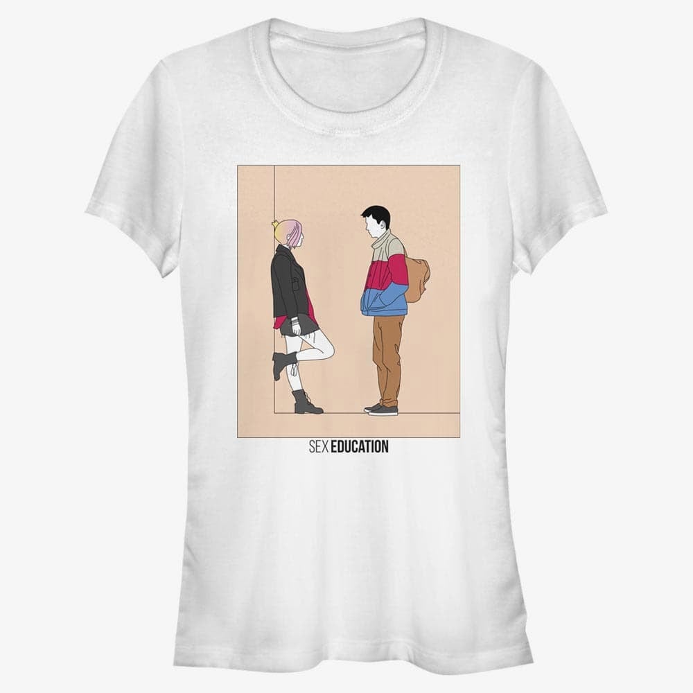 Тениски Merch Netflix Sex Education - Wall Lean Women's T-Shirt White