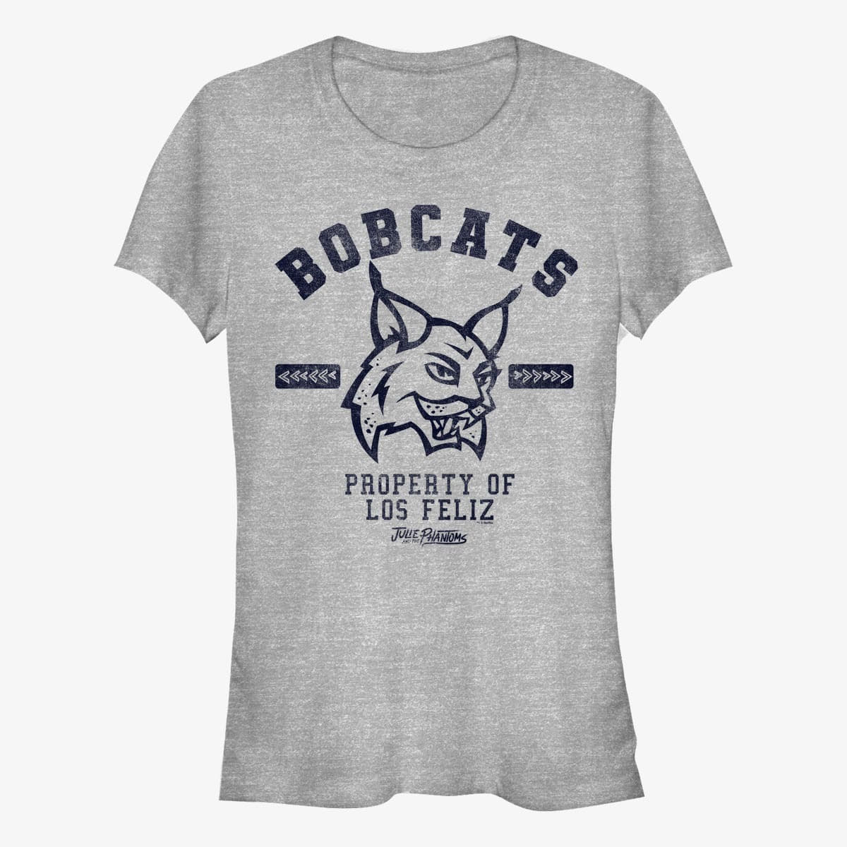 Tričká Merch Netflix Julie And The Phantoms - Collegiate Bobcats Women's T-Shirt Heather Grey
