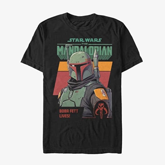 T-skjorte Merch Star Wars: The Mandalorian - Fett Lives Men's T-Shirt Black