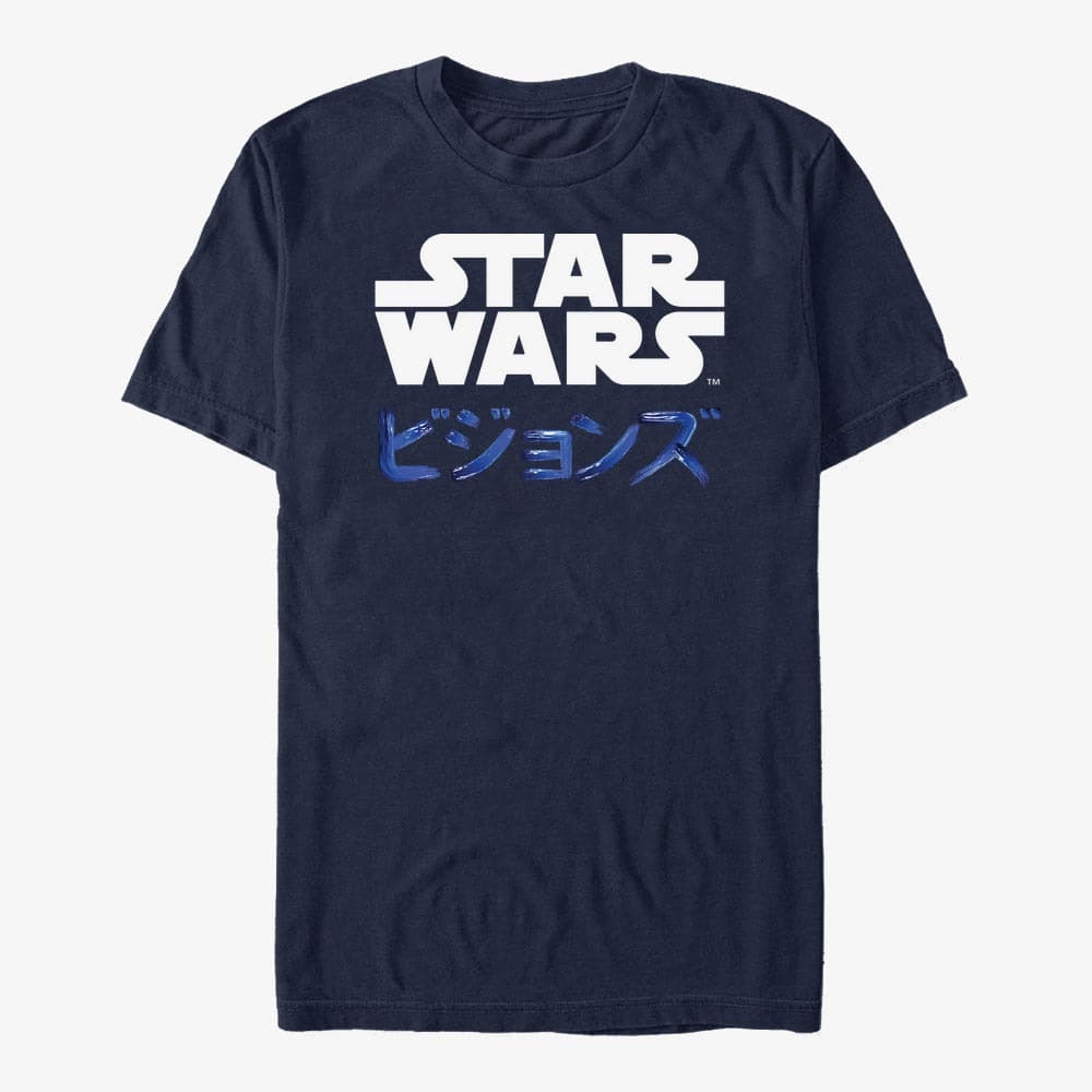 Magliette Merch Star Wars: Visions - STV Kanji Logo Men's T-Shirt Navy Blue