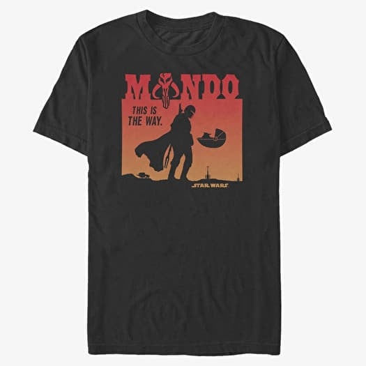 Tricou Merch Star Wars: Mandalorian - High Noon Men's T-Shirt Black