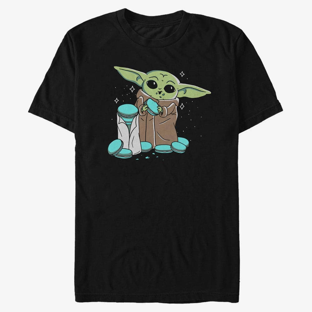 majice kratkih rukava Merch Star Wars: Mandalorian - Snack Time Men's T-Shirt Black