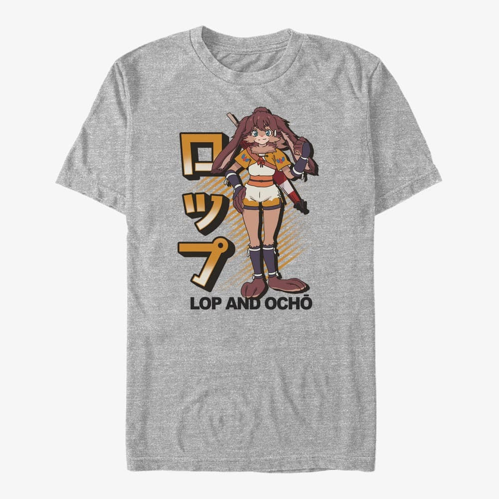 T-shirts Merch Star Wars: Visions - Lop Hero Shot Men's T-Shirt Heather Grey