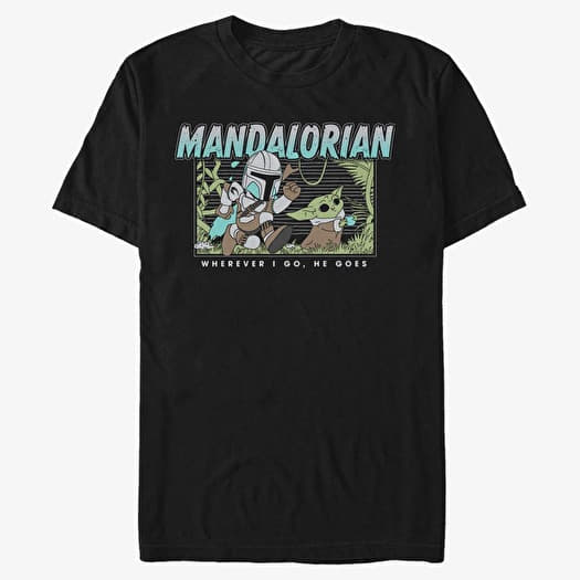 T-shirt Merch Star Wars: Mandalorian - Macaroon Chase Men's T-Shirt Black