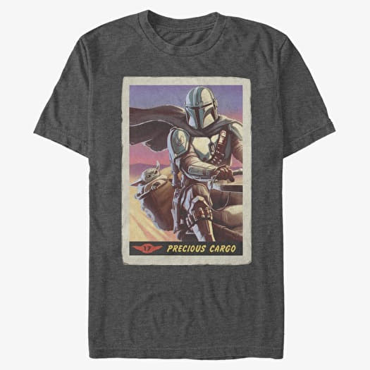 T-shirt Merch Star Wars: The Mandalorian - Precious Cargo Poster Men's T-Shirt Dark Heather Grey