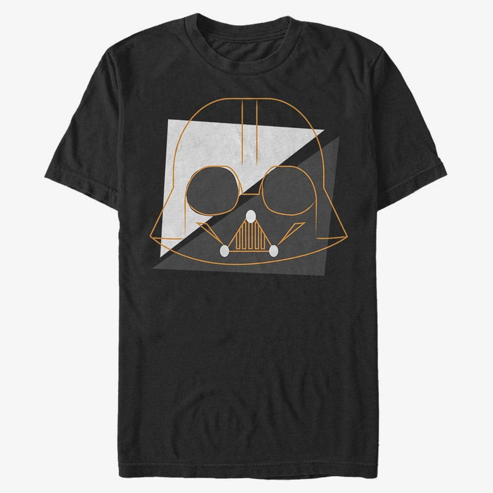 Tričká Merch Star Wars: Classic - Spooky Vader Lines Men's T-Shirt Black