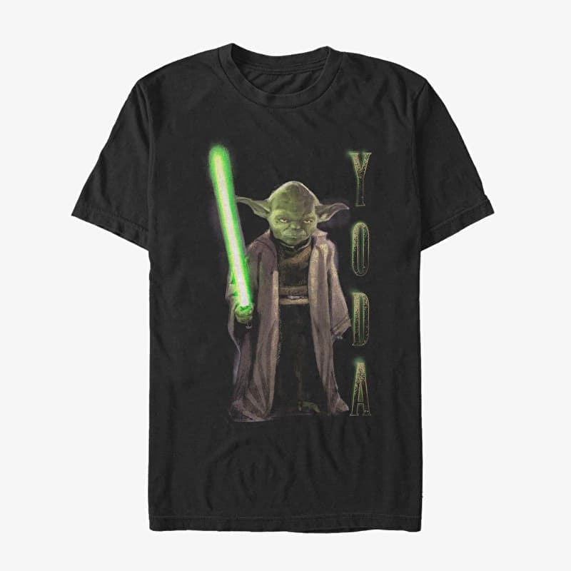 T-shirt Merch Star Wars: High Republic - YODA HERO SHOT Men's T-Shirt Black