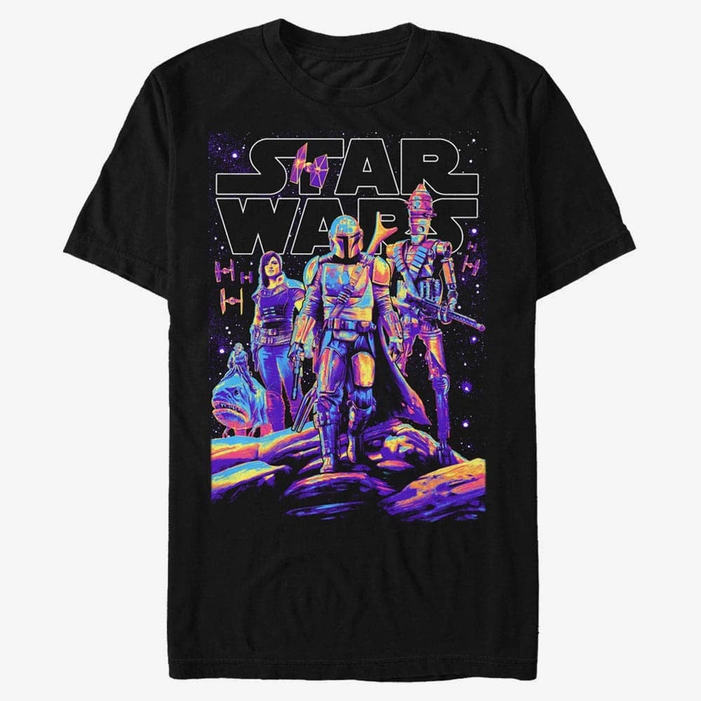 T-Shirts Merch Star Wars: Mandalorian - Light It Up Men's T-Shirt Black