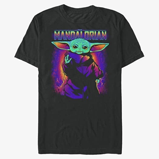 T-shirt Merch Star Wars: Mandalorian - Neon Primary Child Men's T-Shirt Black