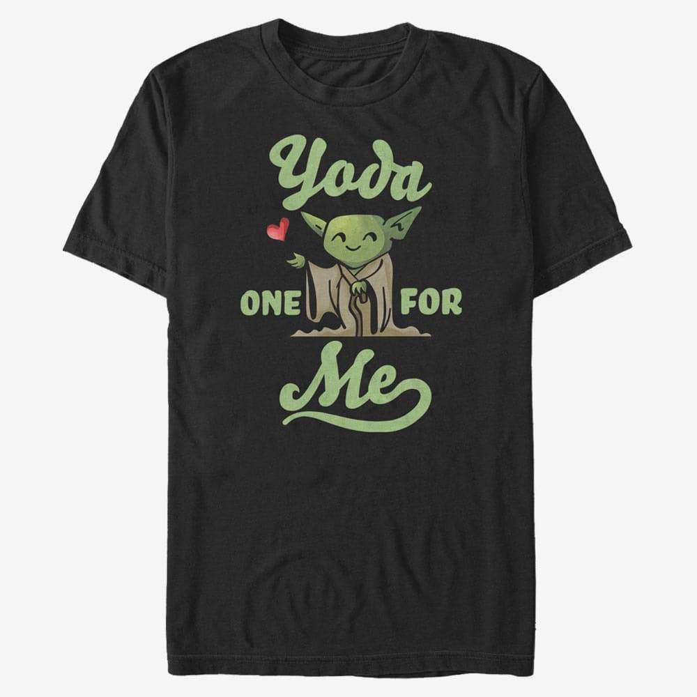 Trička Merch Star Wars: Classic - Yoda For Men's T-Shirt Black