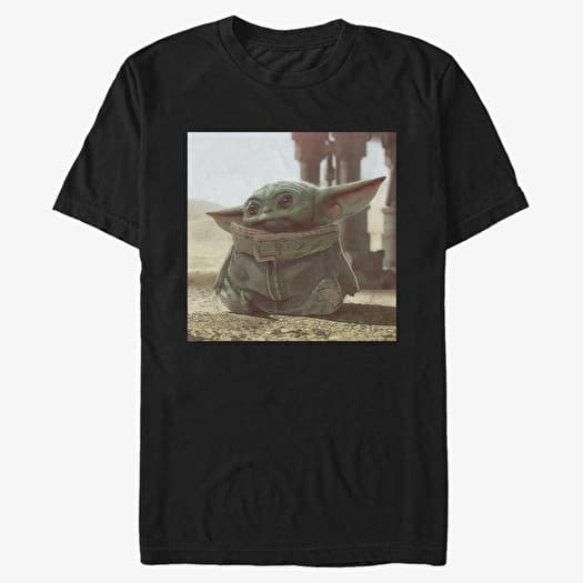 T-shirt Merch Star Wars: The Mandalorian - Tiny Green Men's T-Shirt Black