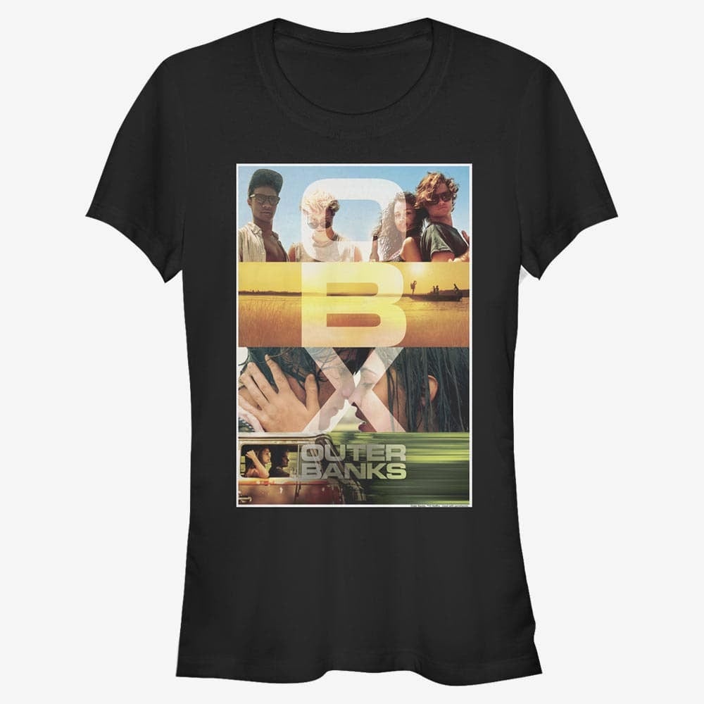 Tričká Merch Netflix Outer Banks - OBX Poster Women's T-Shirt Black