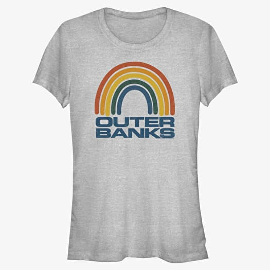Tričko Merch Netflix Outer Banks - OBX Rainbow Women's T-Shirt Heather Grey