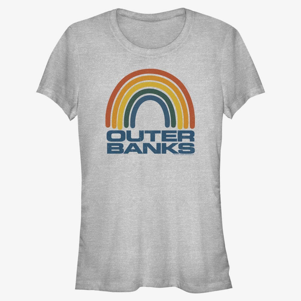 T-shirts Merch Netflix Outer Banks - OBX Rainbow Women's T-Shirt Heather Grey